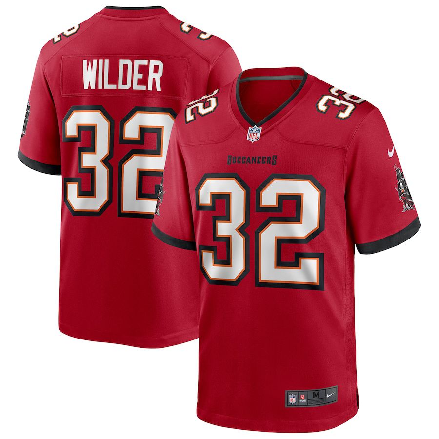 Men Tampa Bay Buccaneers #32 James Wilder Nike Red Game Retired Player NFL Jersey->tampa bay buccaneers->NFL Jersey